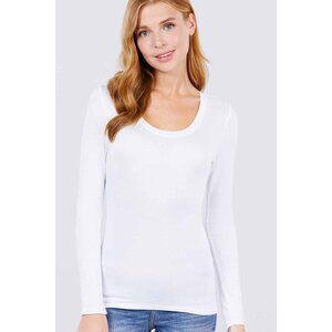 Active Basic Scoop Neck Tee